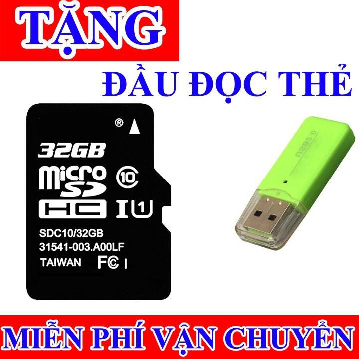 Bán buôn & Bán lẻ thẻ nhớ Micro SD 32G chính hãng Class 10-Tặng Kèm Đầu Đọc Thẻ Nhớ