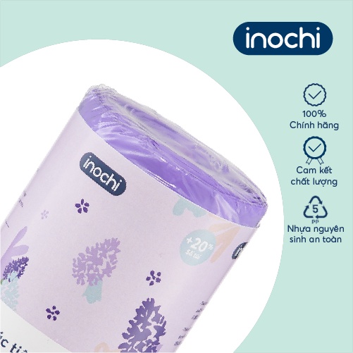 Túi rác tiện dụng Inochi - Soji 10L x 35 túi (Size S) Hương Lavender có quai cầm