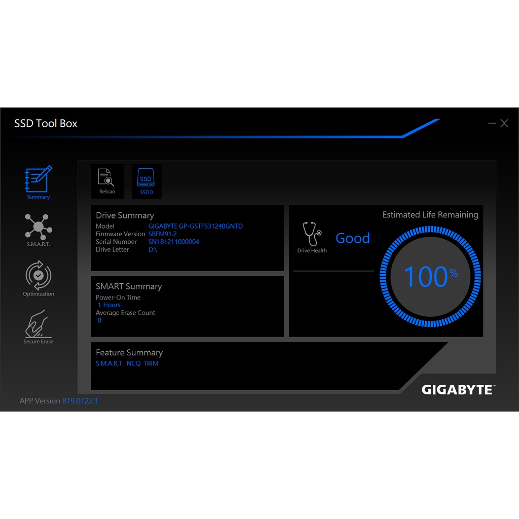 Ổ cứng SSD Gigabyte 120GB/240GB/480GB chính hãng Viễn Sơn- Bảo hành 3 năm