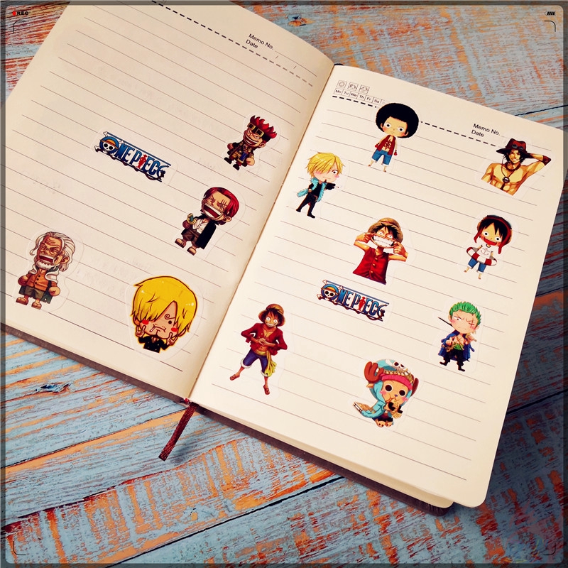 Set 6 tờ hình dán One Piece trang trí tường / sổ tay DIY