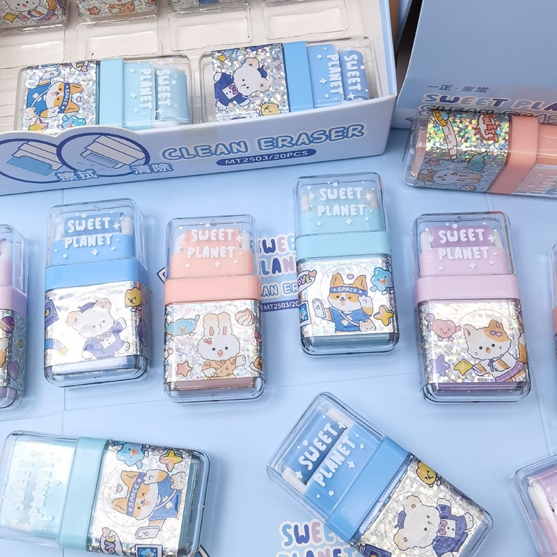 1 Cục Tẩy Bút Chì Hình Hành Tinh Hai Mặt Mini Dễ Thương Làm Sạch Hiệu Quả C7118