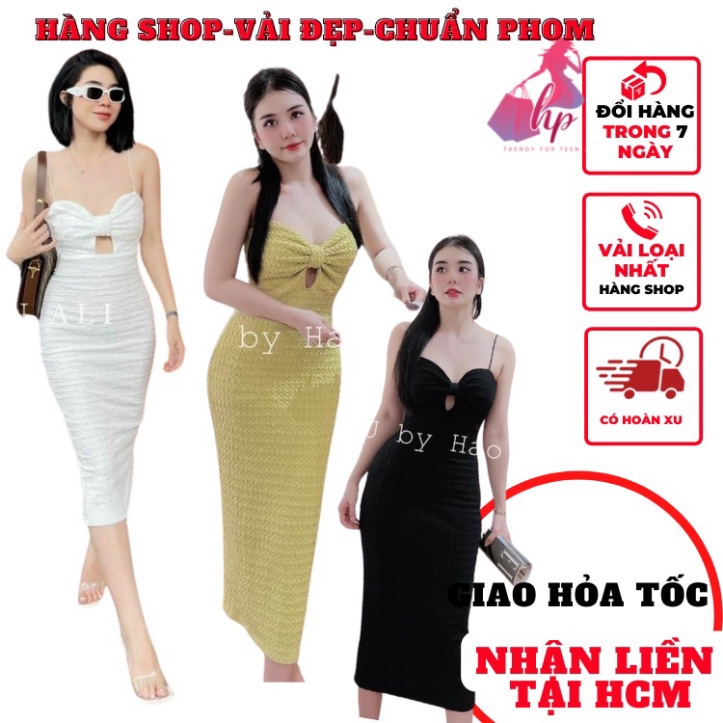 Váy đầm cúp ngực maxi dáng dài nữ 2 dây bín có mút ôm body chất xốp mềm màu đen dự tiệc sang chảnh thời trang VD213