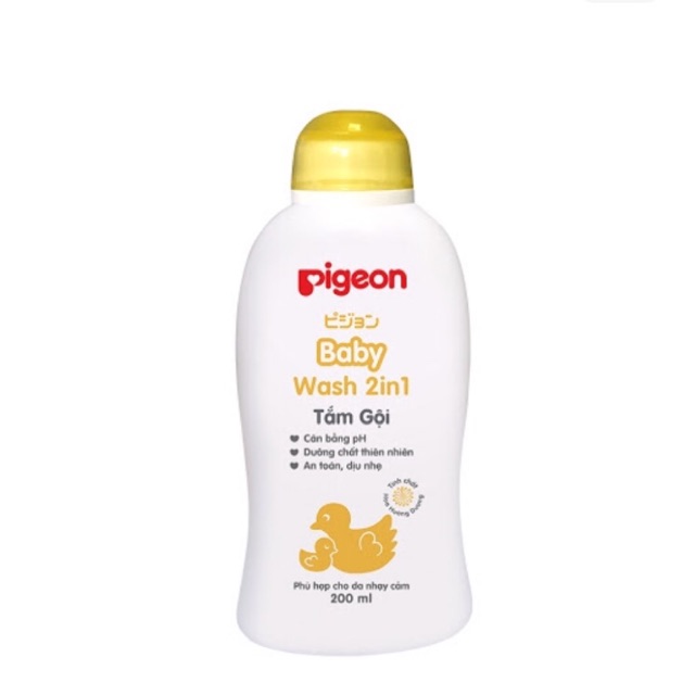 Sữa tắm kiêm dầu gội Hoa Hướng Dương Pigeon 2in1 200ml