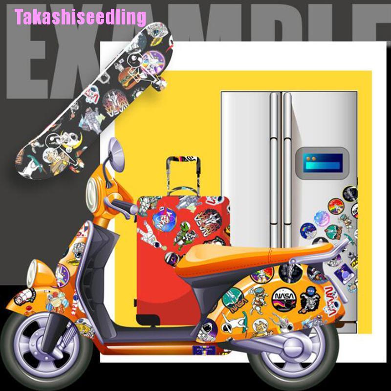 Bộ 50 Miếng Dán Chống Thấm Nước Họa Tiết Phi Hành Gia Hoạt Hình