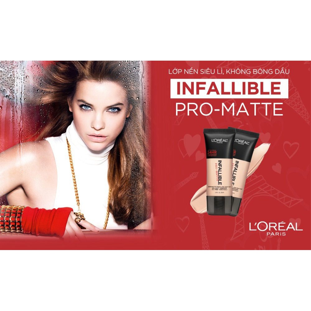 Kem Nền BB Trang Điểm Lâu Trôi L'Oreal Infallible Pro-Matte 24H Foundation Makeup 30ml | BigBuy360 - bigbuy360.vn