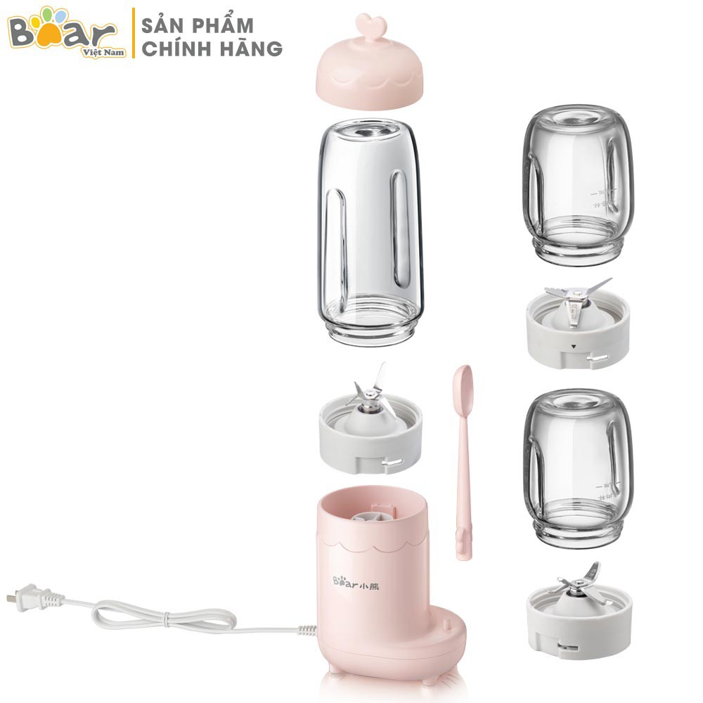 MÁY XAY 3 CỐI BEAR LLJ-C04J1 CAO CẤP CHẾ BIẾN ĐỒ ĂN DẶM CHO BÉ - BẢO HÀNH CHÍNH HÃNG