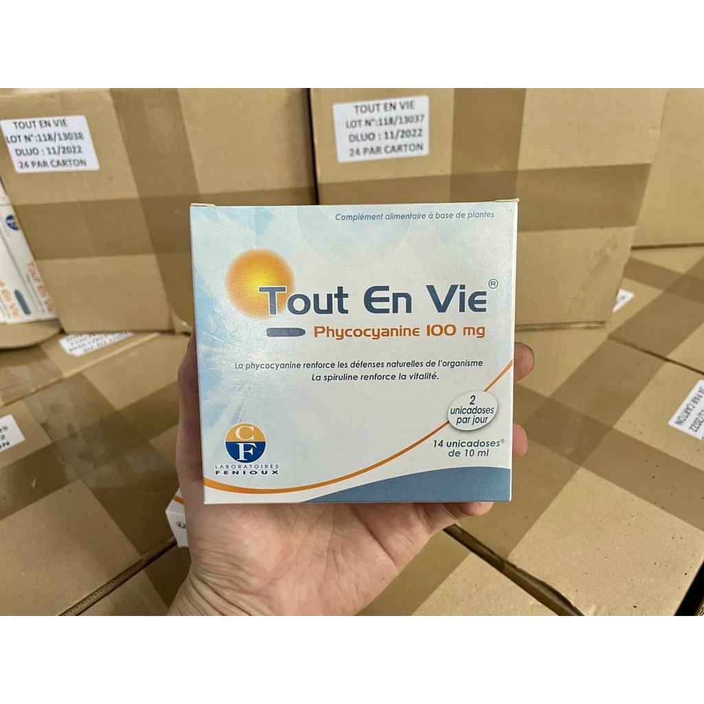 Tảo tươi Tout En Vie Pháp (Hộp 14 ống)