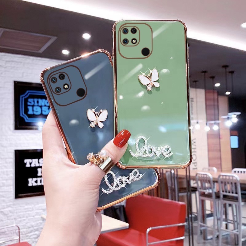 Ốp Điện Thoại Silicon Mạ Hình Bươm Bướm Cho Xiaomi Redmi 10C Note 11 11S 10 10S 10T 11T Pro POCO C40 X4 M3 M4 Pro 4G 5G