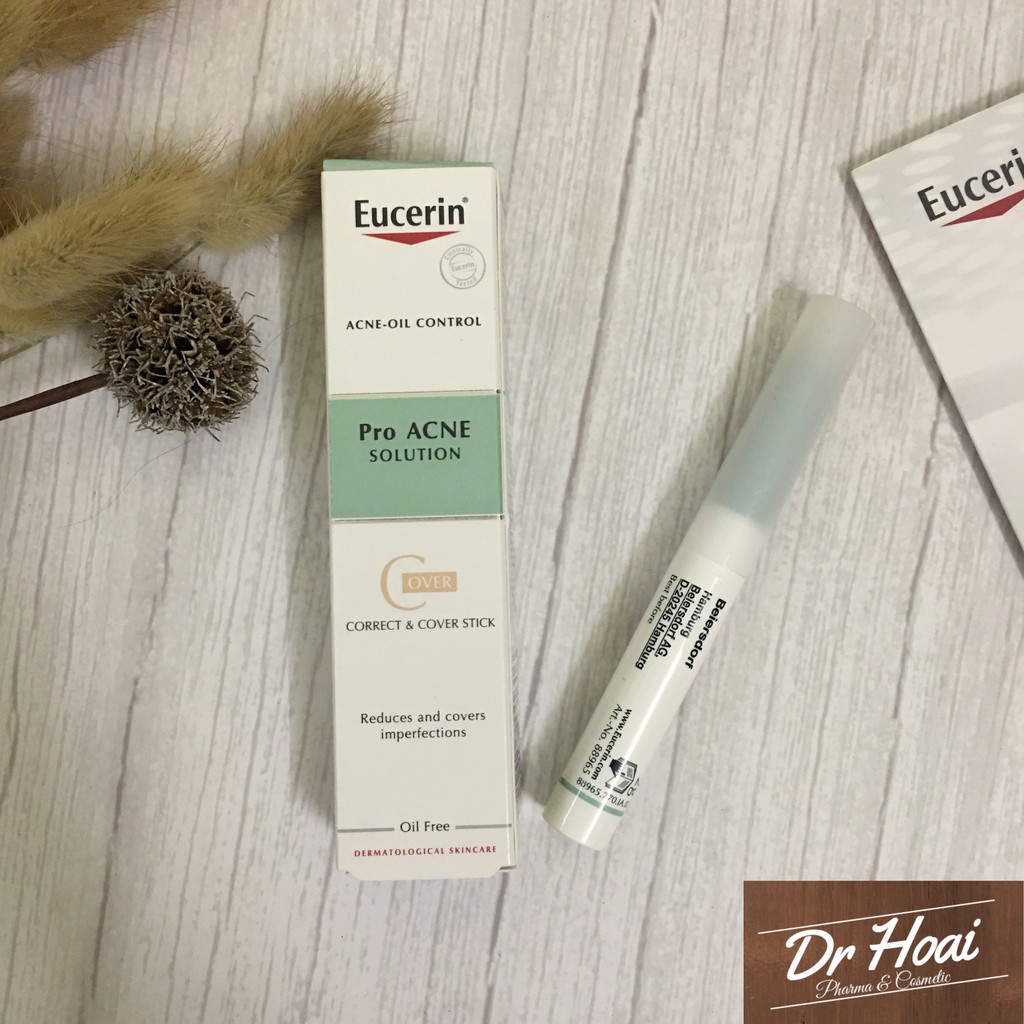 [Chính Hãng] Kem, Bút Che Khuyết Điểm EUCERIN Pro Acne Correct & Cover Stick - Giảm Mụn, Mờ Thâm 2g | BigBuy360 - bigbuy360.vn