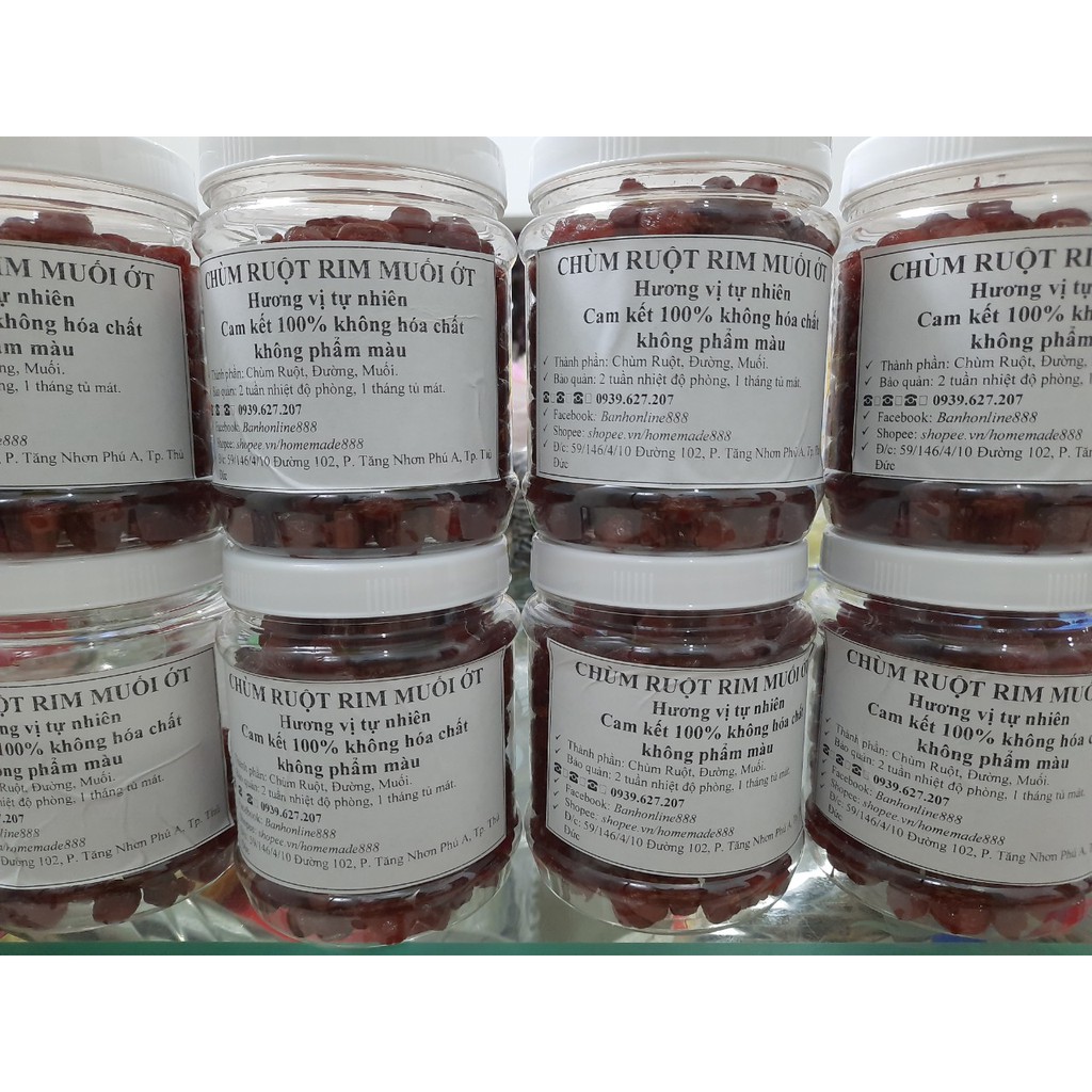 Mứt CHÙM RUỘt Muối Ớt chua ngọt - hộp 500gr - Hàng nhà làm- Ăn Vặt Hàng ngày- biếu tặng