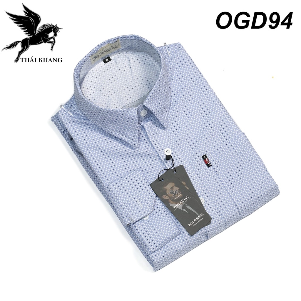 Áo sơ mi nam dài tay họa tiết trung niên vải kate mềm mát loại áo sơ mi dài tay form rộng trung niên SOGD9 | BigBuy360 - bigbuy360.vn