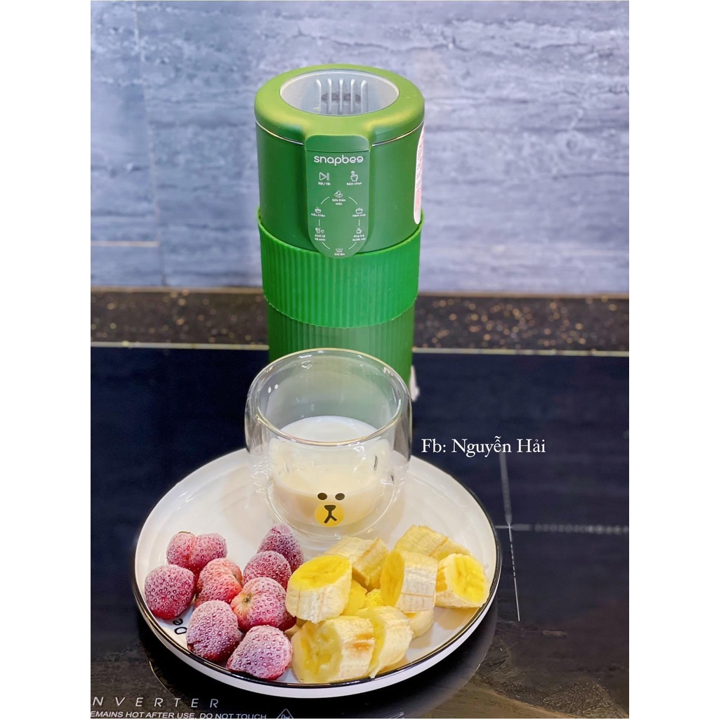 Máy Làm Sữa Hạt Mini Snapbee Máy xay nấu đa năng làm sinh tố, cháo, soup Hàng chính hãng Snapbee