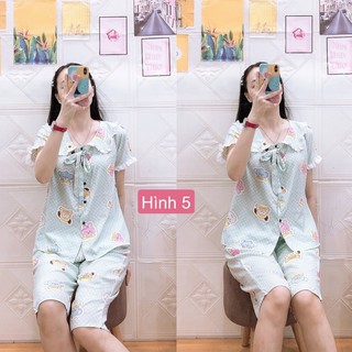 Đồ mặc nhà lửng cánh tiên lụa bông nhí