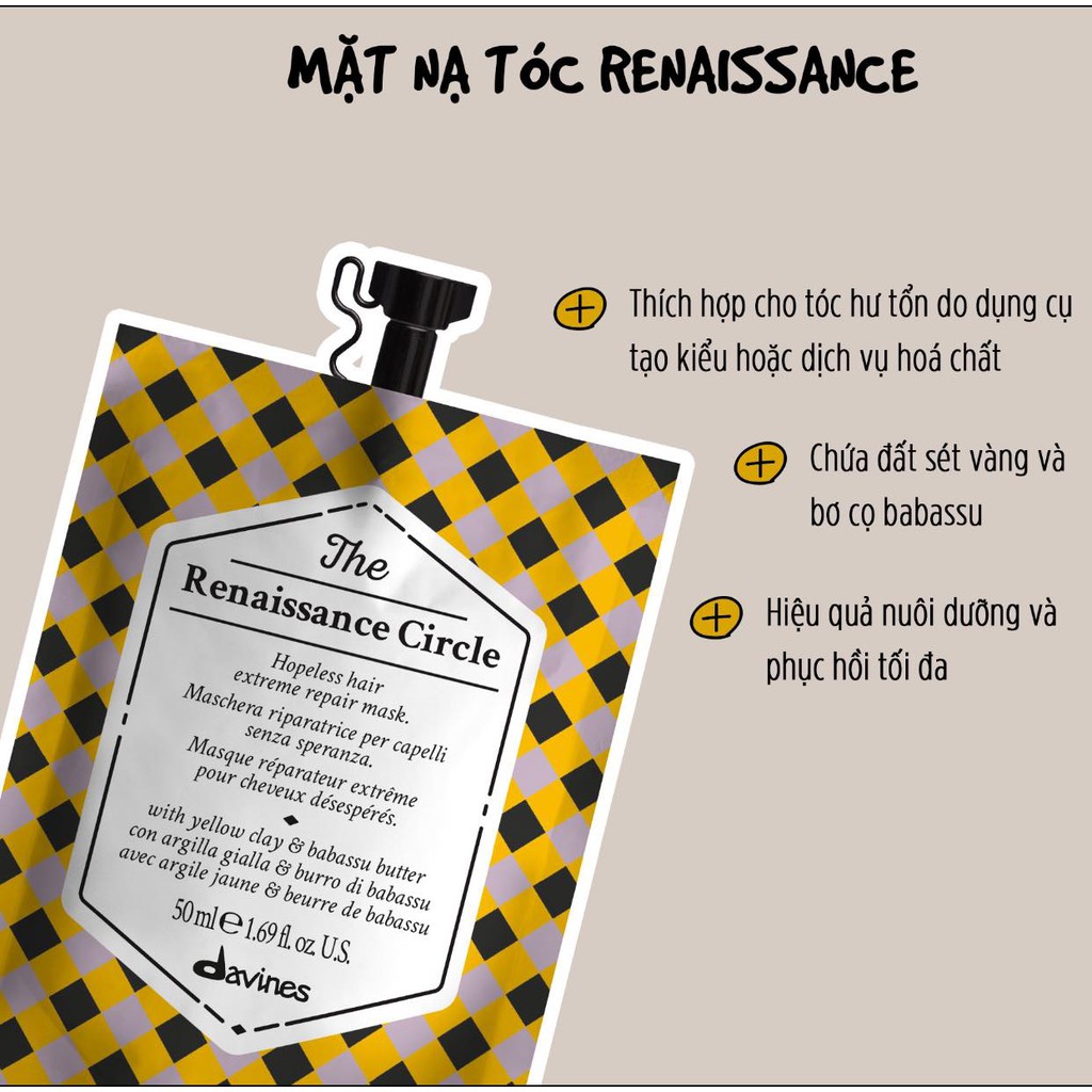 MẶT NẠ SIÊU PHỤC HỒI DAVINES THE RENAISSANCE CIRCLE 50ML