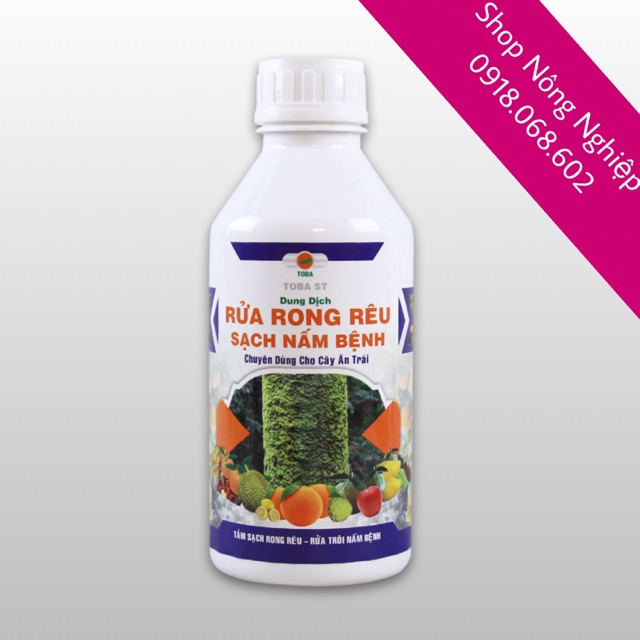 Dung dịch rửa rong rêu, tẩy nấm bệnh cho cây trồng (Chai 500ml)