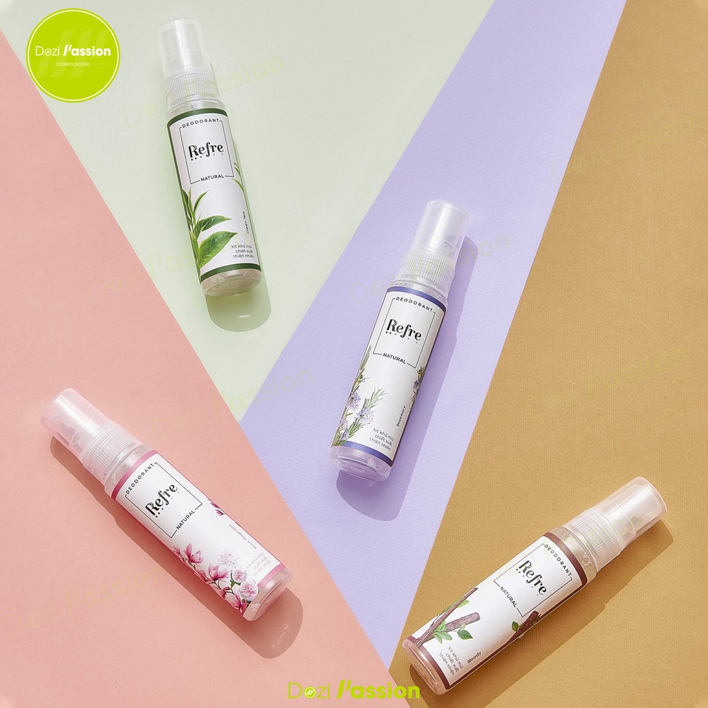 Xịt Khử Mùi Dưỡng Trắng, Khử Mùi Hương Nước Hoa Tự Nhiên - Refre Whitening, Refre Natural 6ml