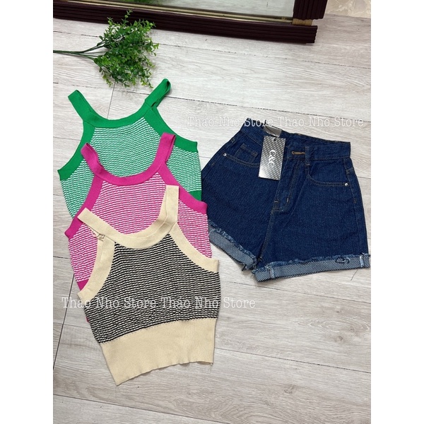 quần short jean lật lai