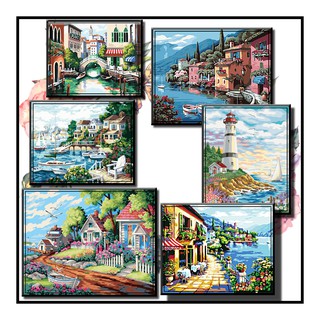Tranh tô màu sơn dầu theo số hình phong cảnh 40x50cm