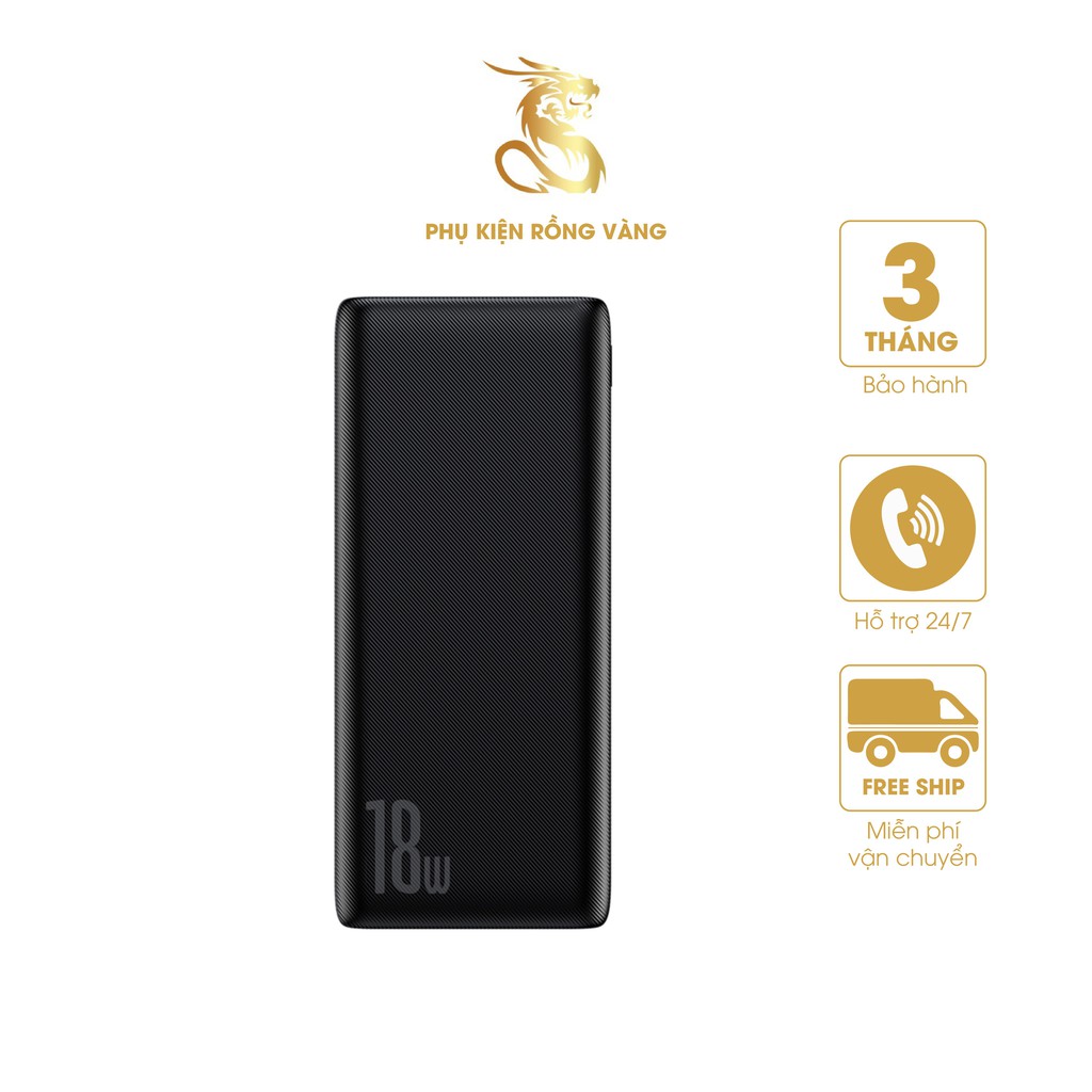 Pin dự phòng sạc nhanh Baseus Bipow 10000mAh PD/QC 18W (Powerdelivery / Quick Charge Power Bank )