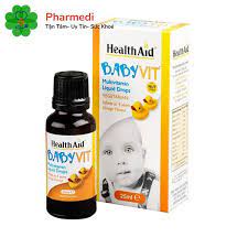 [Nhà thuốc 844] BabyVit Multivitamin Liquid Drops HealthAid- Bổ Sung Vitamin Cho Trẻ Sơ Sinh Và Trẻ Nhỏ- Chai 25ml