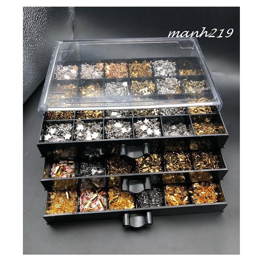 Khay đựng Đá 3 tầng khay đựng dụng cụ phụ kiện, khay mika 3 tầng - manh219