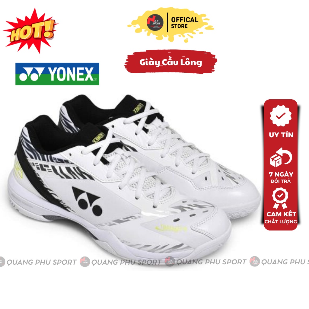 Giày Cầu Lông Yonex Nam Nữ 57X Cao Cấp, Siêu Nhẹ Thoáng Khí Mẫu Mới Nhất Năm 2022 65Z3 Momota_Màu Trắng
