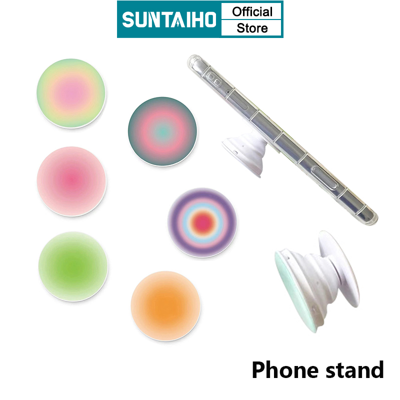 Giá đỡ điện thoại Suntaiho gập lại được màu nước gradient thời trang ins cho iphone huawei