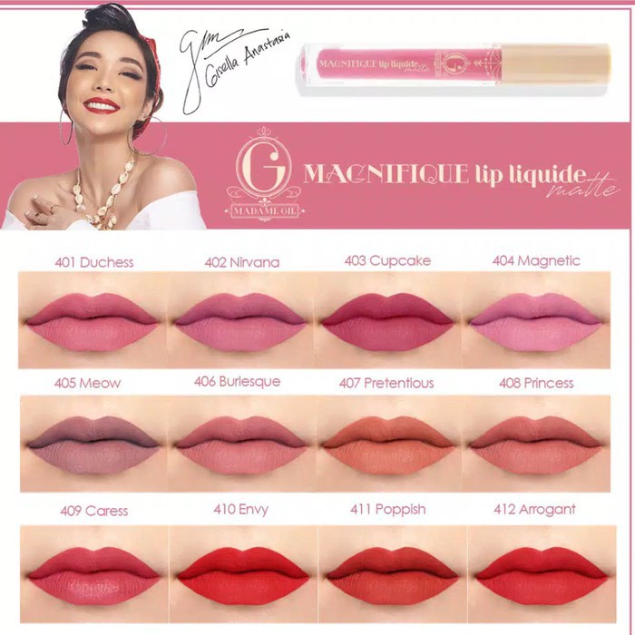 (Hàng Mới Về) Son Kem Lì Madame Gie Magnifique Thiết Kế Vỏ Son Phong Cách Cổ Điển | BigBuy360 - bigbuy360.vn