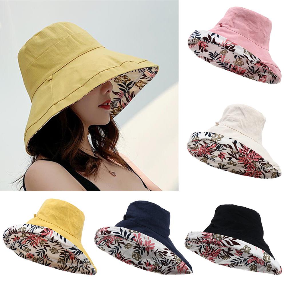 YEW Nón Tai Bèo Rộng Vành Chống Tia UV Gấp Gọn Tiện Lợi Dành Cho Nữ