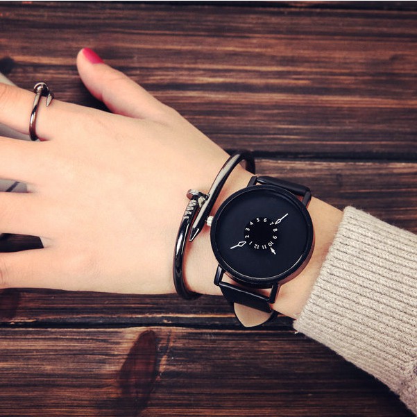 Đồng hồ thời trang nam nữ Mstianq MSD01 mặt số độc đáo, dây da êm tay, mặt to cá tính | BigBuy360 - bigbuy360.vn