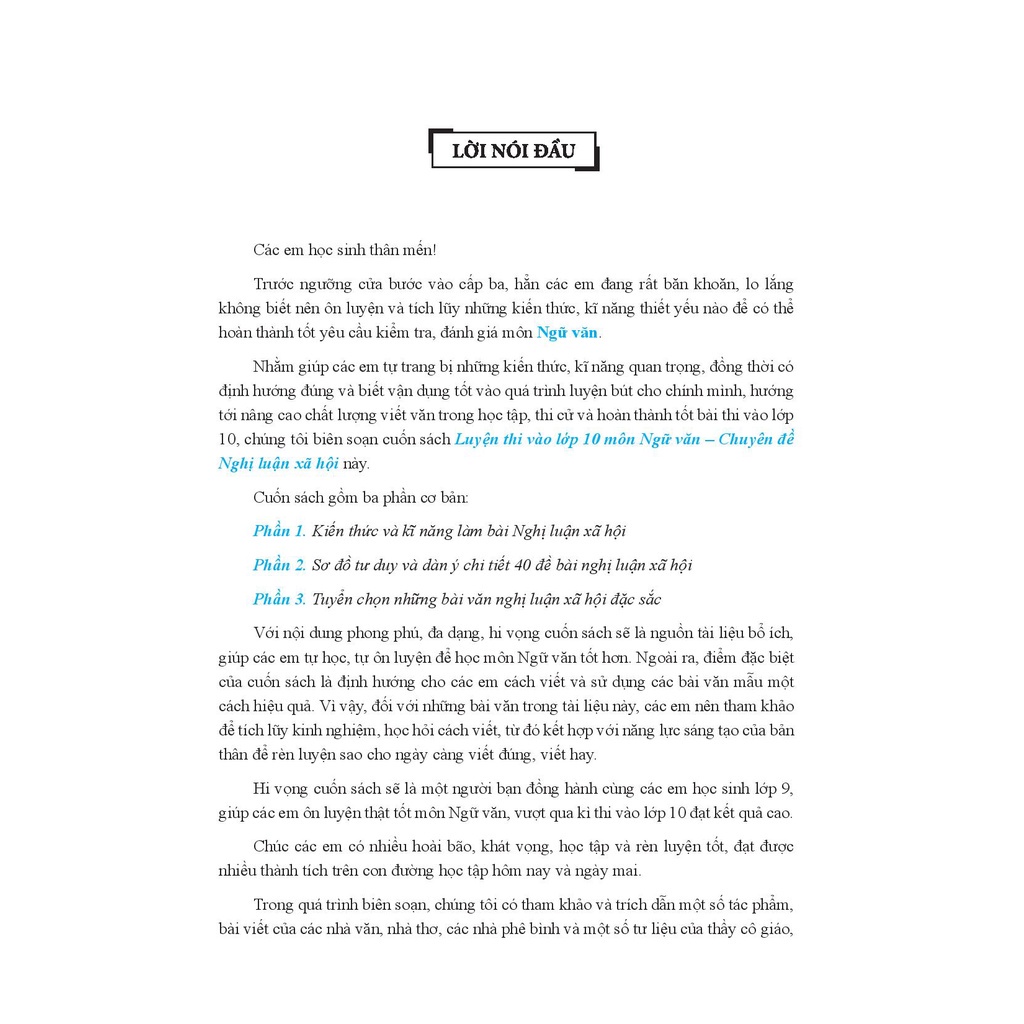 Sách: Luyện Thi Vào Lớp 10 Môn Ngữ Văn - Chuyên Đề Nghị Luận Xã Hội B93 - TSTRH