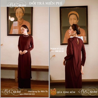 BigSize Áo Dài Cách Tân Nữ Dáng Suông Tay Dài Cổ Tròn AD10