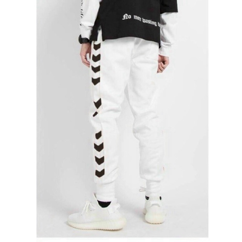 Quần thể thao nam nữ line mũi tên, Quần jogger nam nữ phối viền