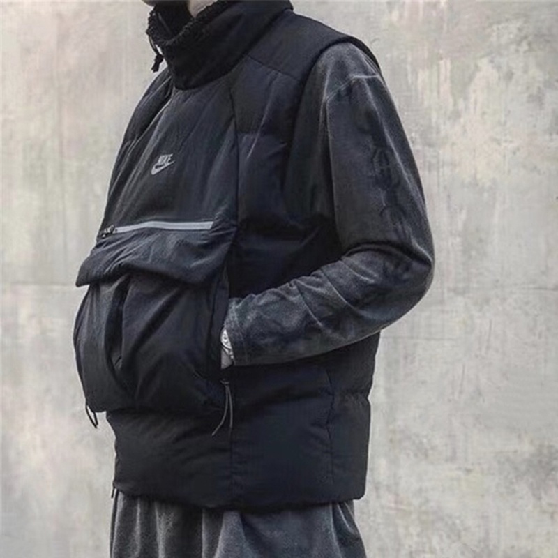 Áo Khoác Phao Không Tay NIKE Phối Nhiều Túi Phong Cách Mùa Đông CU3768