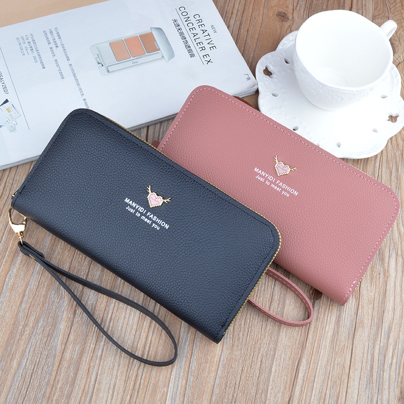 Ví Dài Sức Chứa Lớn Có Khóa Kéo Thời Trang Cho Nữ