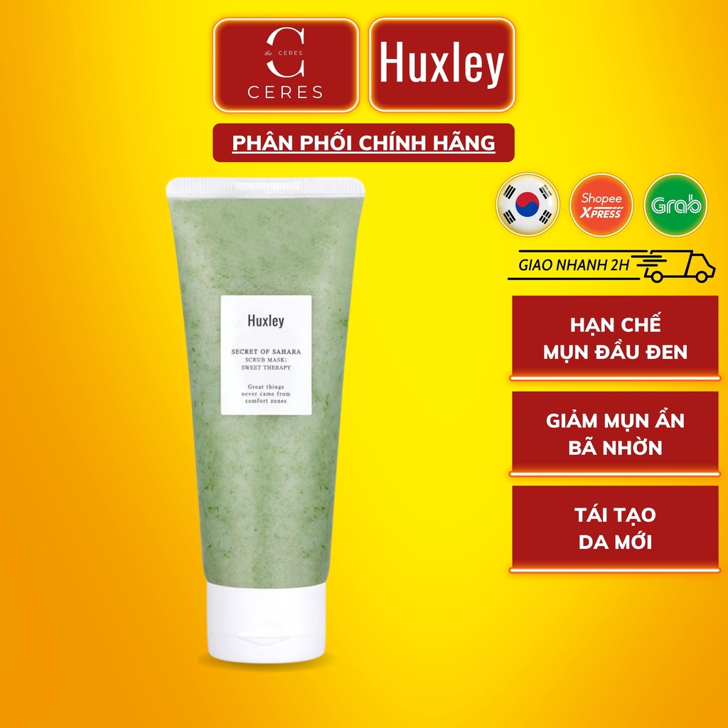 Huxley - Tẩy Tế Bào Chết Mặt Xương Rồng - Mặt Nạ Tẩy Da Chết Secret Of Sahara Scrub Mask Hàn Quốc 120gr