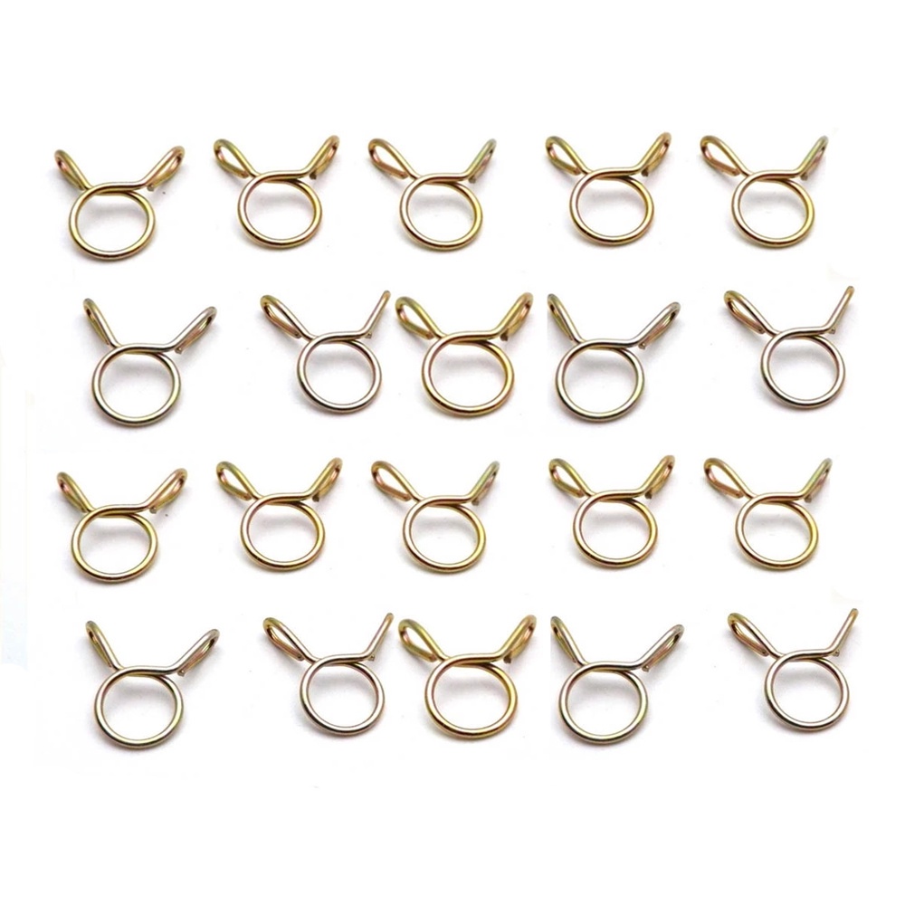 Kẹp lò xo cho ống nhiên liệu M5-M14 bằng kim loại mạ kẽm cho xe máy/xe hơi