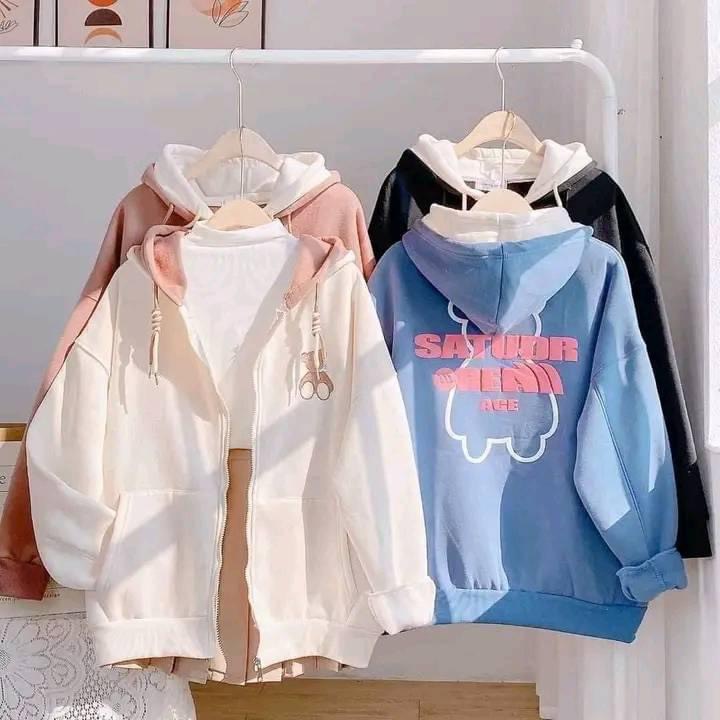 Áo Khoác Hoodie Gâu SATUDOR 2 Mũ HOT Trend 2022