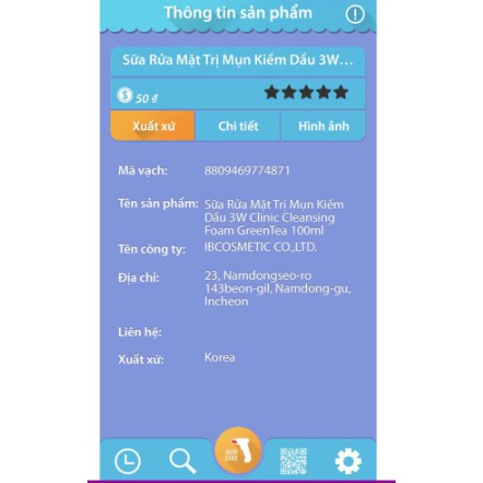 (HÀNG AUTH) SỮA RỬA MẶT TRẮNG DA , NGỪA MỤN,THÂM 3W CLINIC | BigBuy360 - bigbuy360.vn