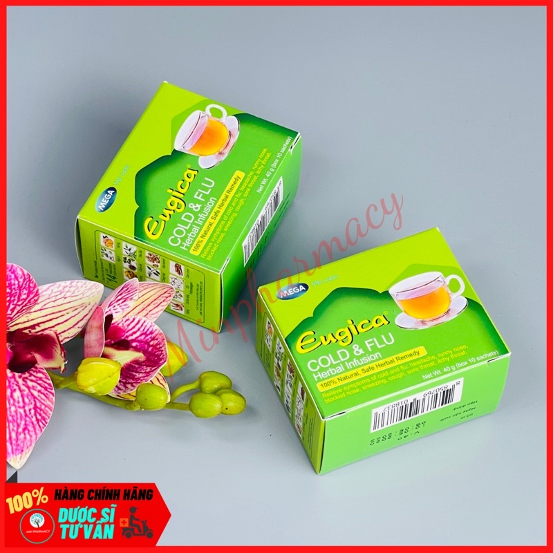 Trà thảo dược Eugica Cold &amp; Flu (10 gói/hộp) - Minpharmacy