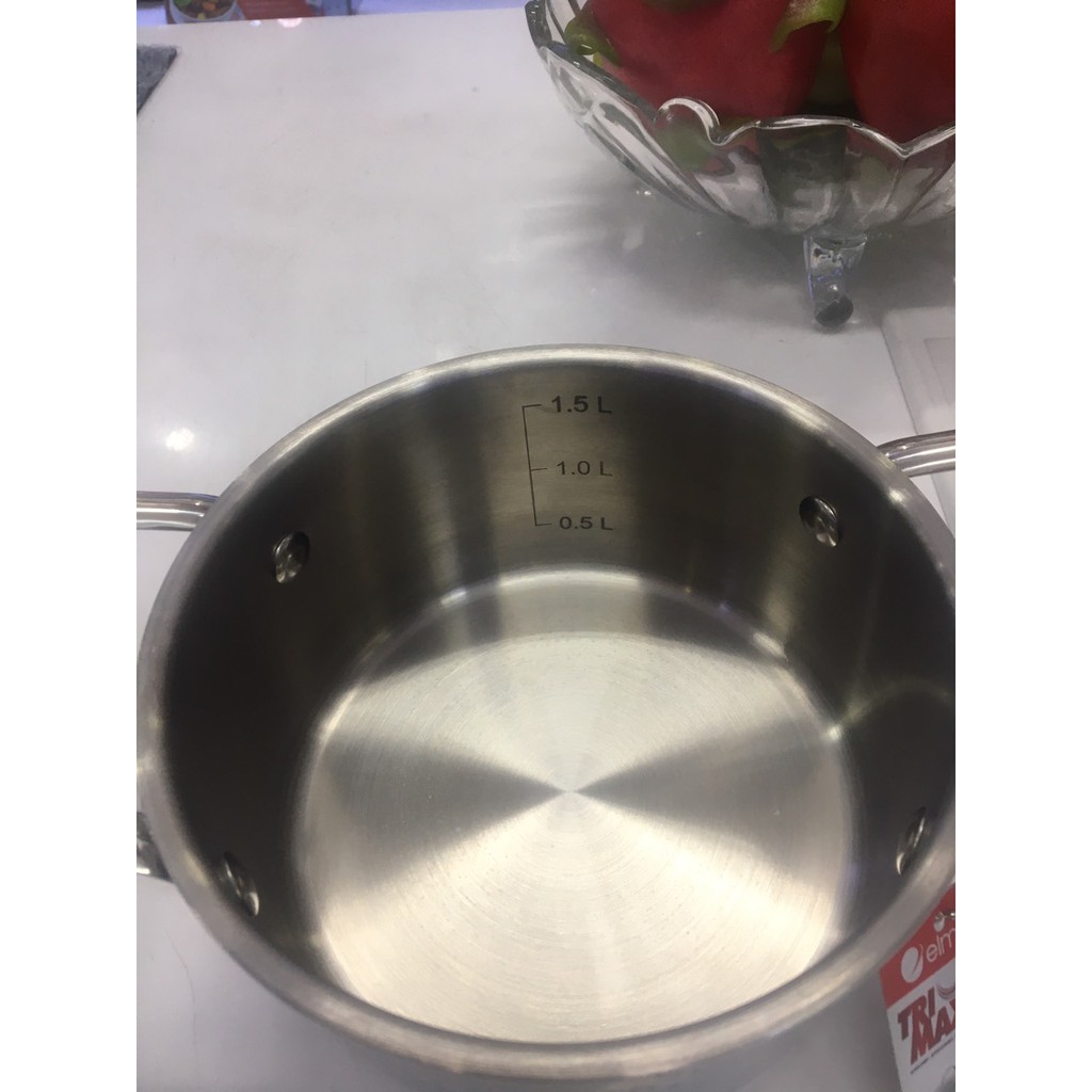 NỒI INOX CAO CẤP 3 LỚP ĐÁY LIỀN ELMICH TRI-MAX 16CM -28cm