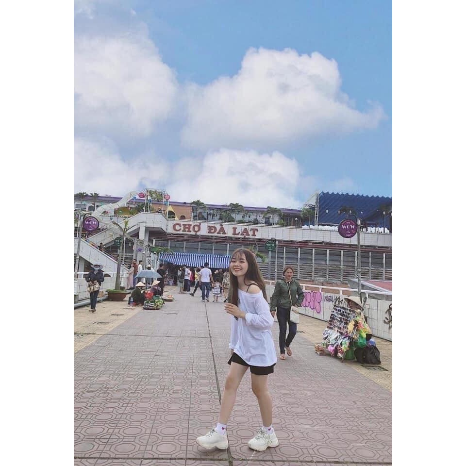 Áo lệch vai nữ, chất thun xước loại đẹp ULZZANG sẵn/ảnh thật,áo thun dài tay | BigBuy360 - bigbuy360.vn