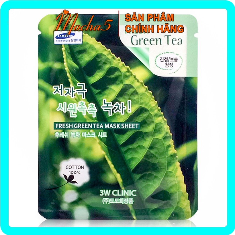 Bán lẻ miếng mặt nạ 3W Clinic Fresh Mask dưỡng trắng mịn da 23ml