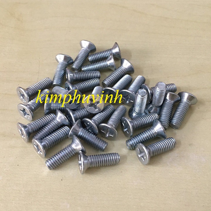 50 CON M6x19mm - BULONG BAKE ĐẦU BẰNG - BULON ĐẦU CÔN