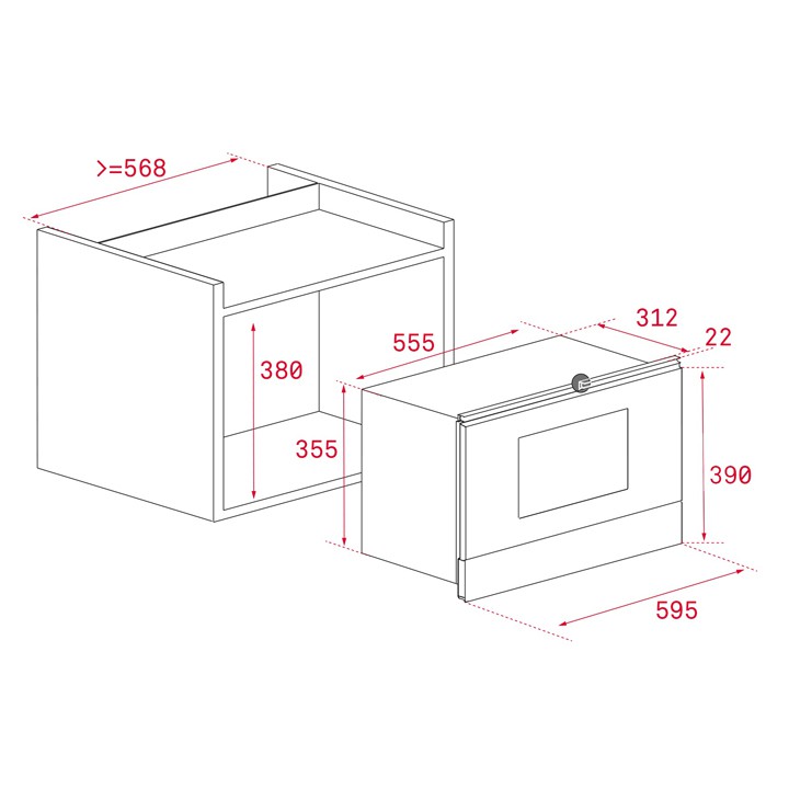 Lò vi sóng âm tủ Teka MS 622 BI nhập khẩu Bồ Đào Nha