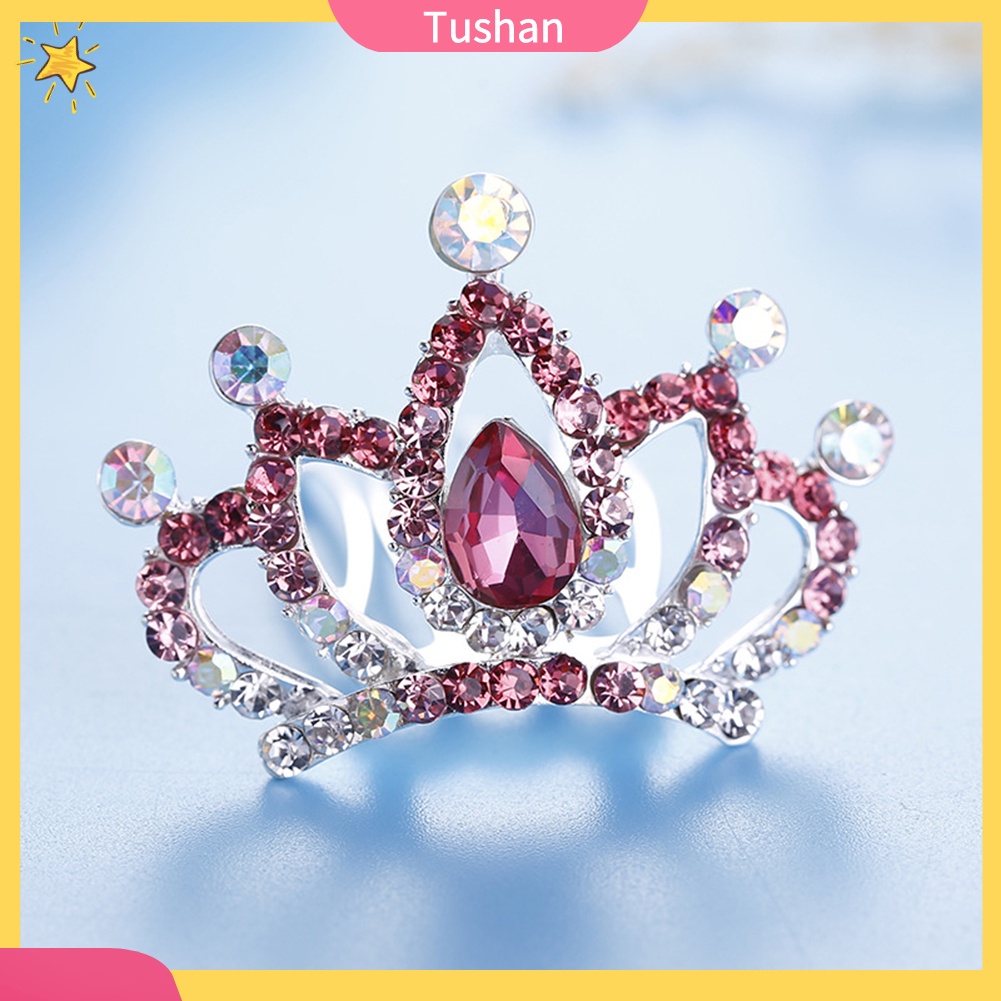 Lược Cài Tóc Hình Vương Miện Đính Đá Xinh Xắn Dành Cho Bé