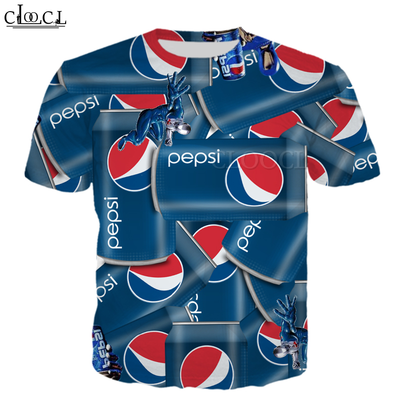 Áo Thun Nam Cổ Tròn In Logo Pepsi 3d Độc Đáo