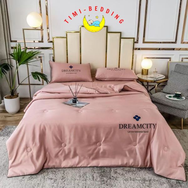 Bô chăn ga gối dreamcity home phi lụa chăn trần cao cấp, sang trọng, mềm mại và mái mẻ – Timibedding