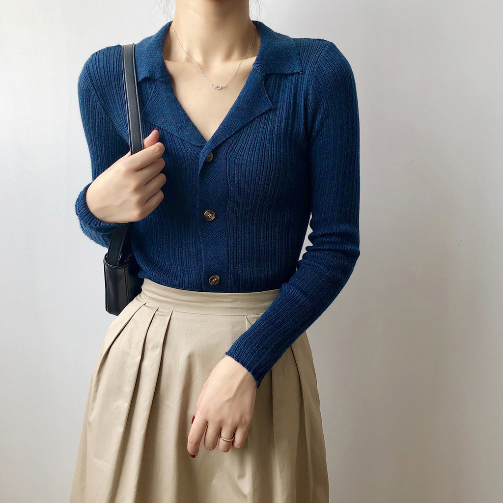 Best Seller - Áo Sơ Mi Len Dài Tay Giảm Béo Tôn Dáng DORY&PONY Cardigan - A140 (5 Màu - Hàng công ty loại 1) | BigBuy360 - bigbuy360.vn