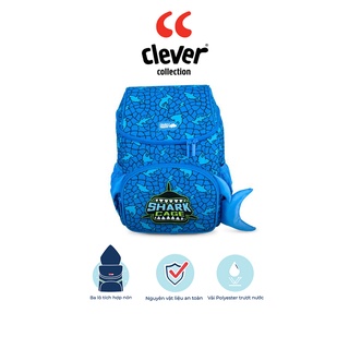 Ba Lô CLEVER HIPPO Có Nón Hoodie Shark Cage BS3103/BLUE